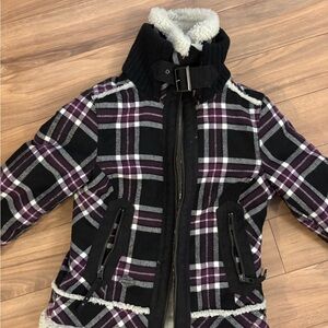 Plaid Jacket with Sherpa Lining